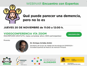 CEAFA subraya la importancia del diagnóstico diferencial en demencias