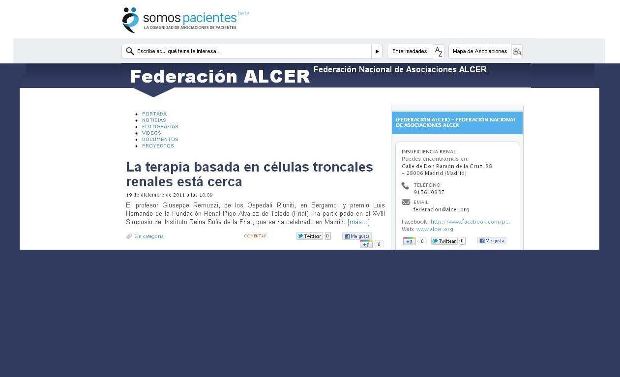 Varias asociaciones ya publican en Somos Pacientes