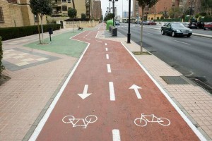 carril bici acera