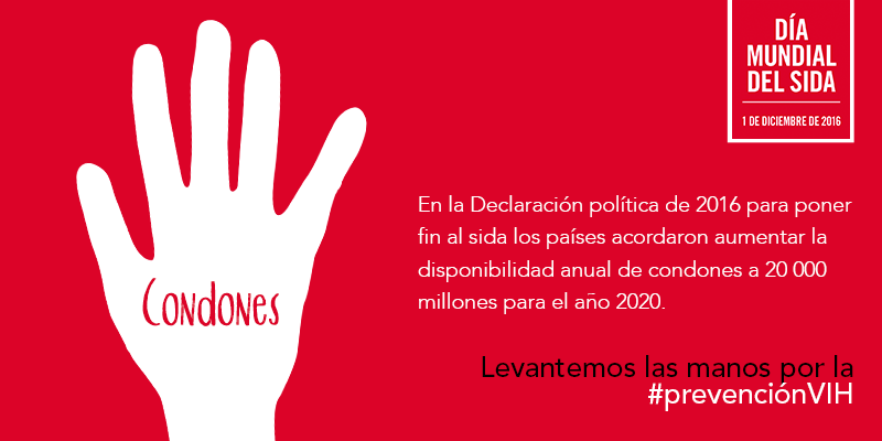 En el Día Mundial del Sida, ‘Levantemos las manos por la #PrevenciónVIH’
