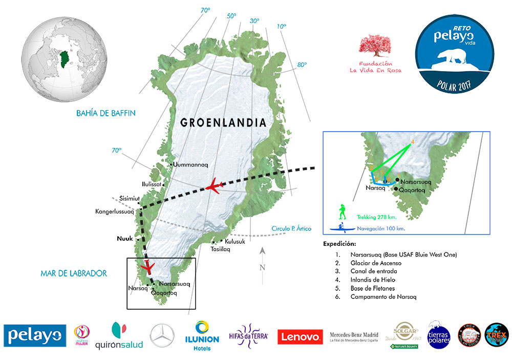 Groenlandia Mapa Con Nombres