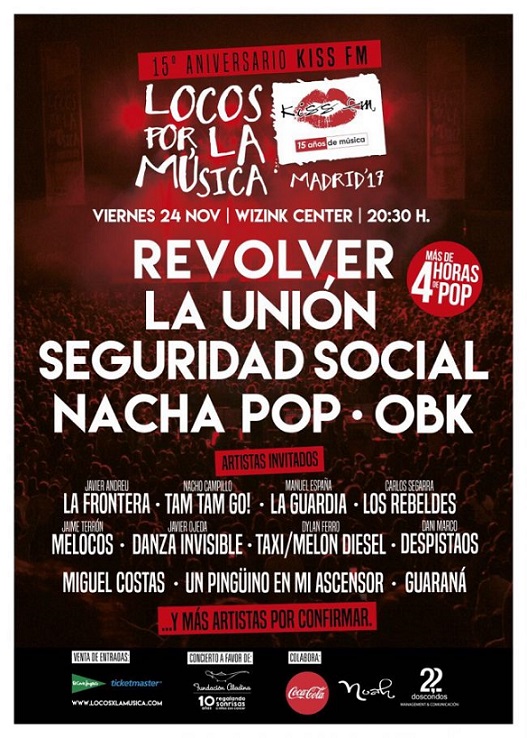 pómulo dinámica paso Concierto 'Locos por la Música' de Kiss FM a beneficio de Fundación Aladina  | Somos Pacientes