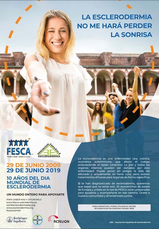 Este sábado, 29 de junio, se celebra el X Día Mundial de la Esclerodermia
