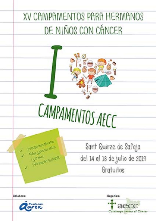 XV Campamentos para hermanos de niños con cáncer de AECC Barcelona