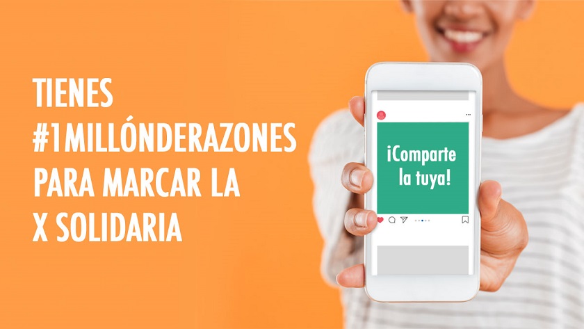 Tienes #1MillónDeRazones para marcar la X solidaria