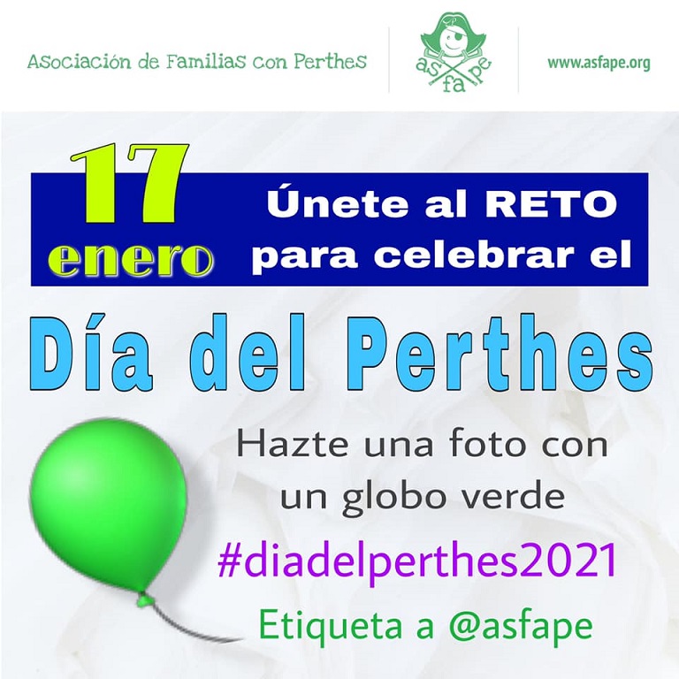 Globos verdes para visibilizar la enfermedad de Perthes