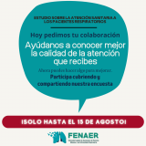 Fenaer calibra la calidad de la atención que reciben los pacientes respiratorios Fenaer calibra la calidad de la atención que reciben los pacientes respiratorios