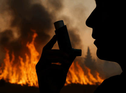 ¿Cómo se agravan los riesgos respiratorios con el humo de los incendios?