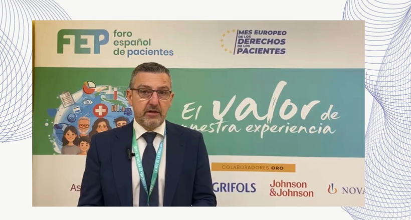 Andoni Lorenzo (FEP): «La experiencia del paciente es clave para diseñar políticas de salud más realistas y eficaces»