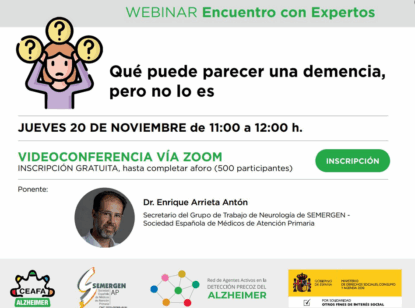CEAFA subraya la importancia del diagnóstico diferencial en demencias
