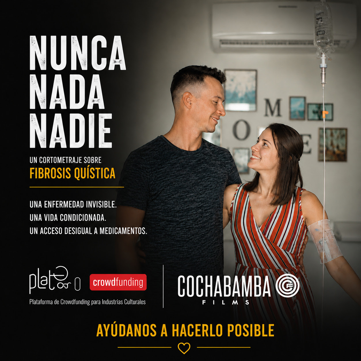 ‘Nunca Nada Nadie’: un cortometraje sobre fibrosis quística que busca financiación