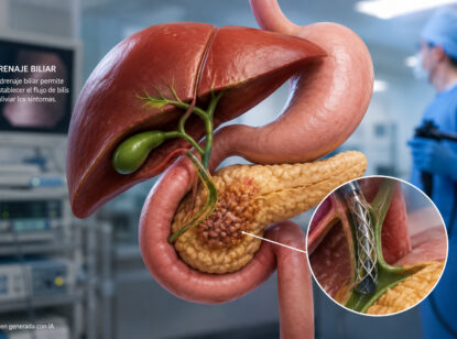 El drenaje biliar mejora la calidad de vida de muchos pacientes con cáncer de páncreas