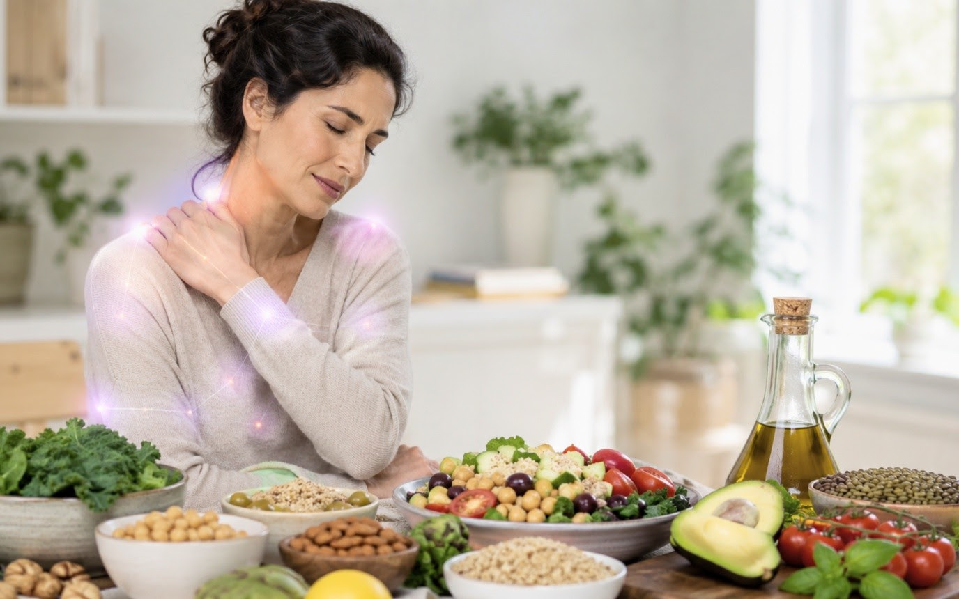 Una dieta mediterránea vegana muestra beneficios a corto plazo en mujeres con fibromialgia